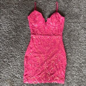 Windsor Fuchsia Embroidered Dress